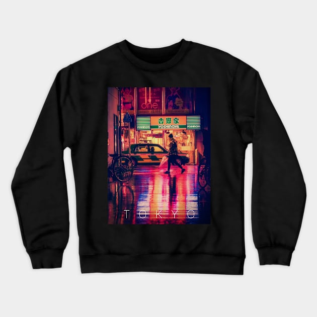 Shibuya at night Crewneck Sweatshirt by MayoTees